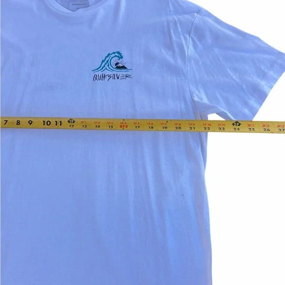 Quiksilver White T-Shirt Men’s - Picture 4 of 5